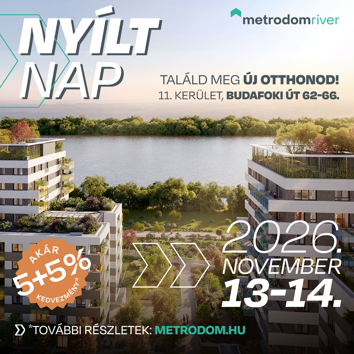 Metrodom River nyílt nap – 2026. november 13–14.